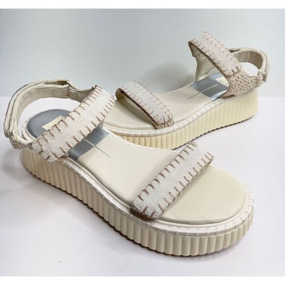 Dolce Vita Sandals Open Toe Ivory Summer Sporty Platform Size 9.5 - Picture 5 of 12